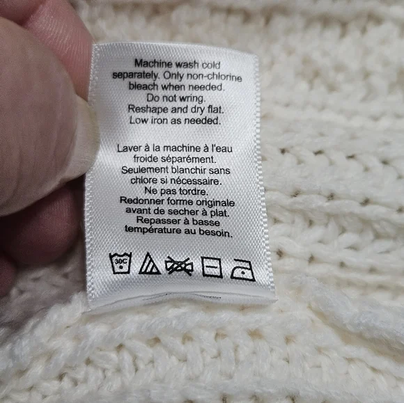 Coldwater Creek Christmas Sweater Ivory With Red Accents Size 3 XL - Picture 7 of 9